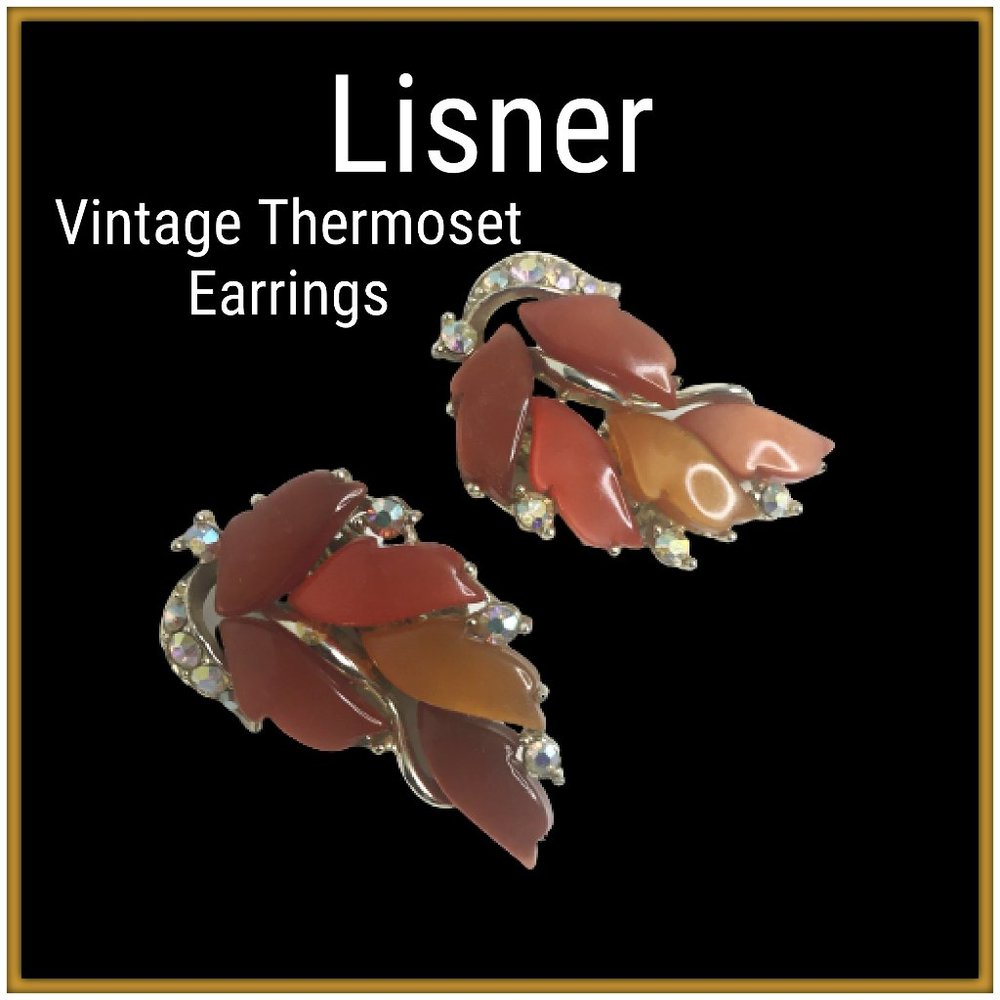 Vintage "Lisner" Thermoset Earrings
